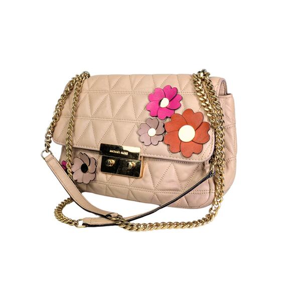 Pre-loved Michael Kors Flora Applique Sloan Shoulder Bag - Picture 1 of 9